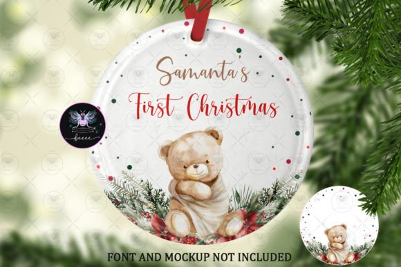 Bear First Christmas Ornament: A Graphic Templates Review for Modern Brands