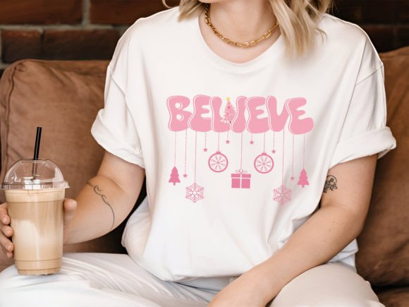 Believe Pink Retro Christmas T-Shirt: A Review of Modern T-Shirt Designs