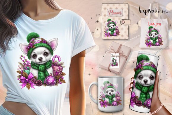 Christmas Chihuahua Digital Download PNG