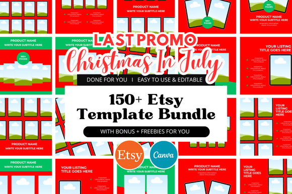 Christmas Etsy Template Bundles: Essential Etsy Shop Graphics for Seasonal Sellers