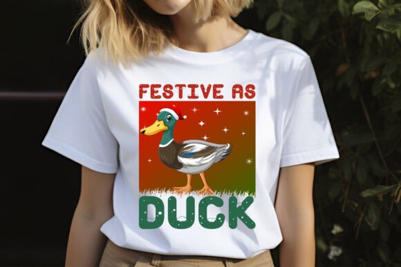 Christmas T-shirt Design Festive As Duck: A Designer's Review
