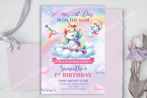 Cute Unicorn on a Cloud Birthday Invite: A Brand Designer’s Review