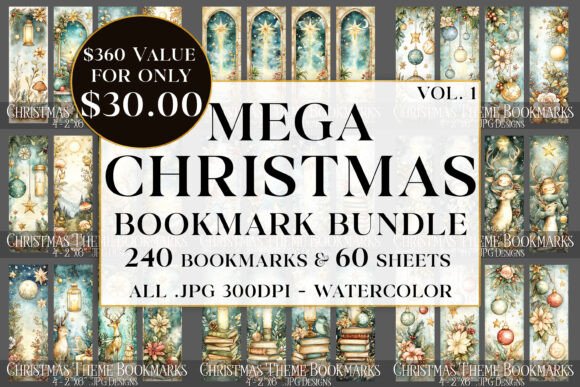 Mega Christmas Bookmark Bundle, Vol 1: A Crafts Designer's Review
