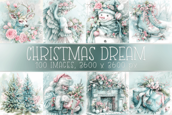 Pastel Green Christmas Winter Images for Backgrounds
