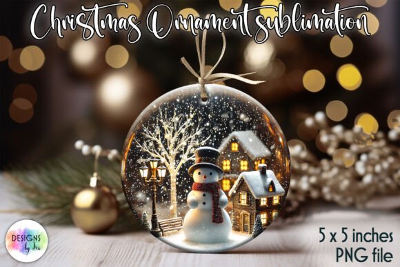Snow Globe Christmas Ornament Design for Crafts