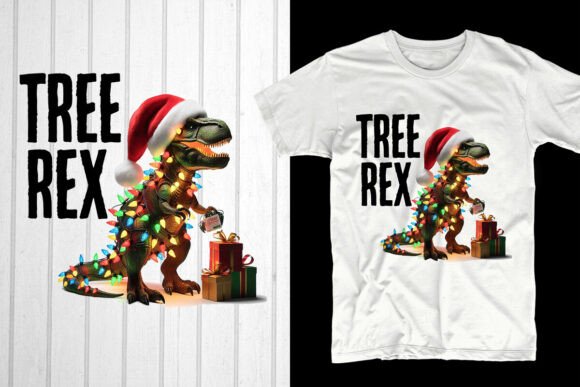 Tree Rex Christmas T-shirt Design Review for Modern Brands